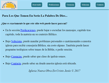 Tablet Screenshot of iglesianuevaobra.org